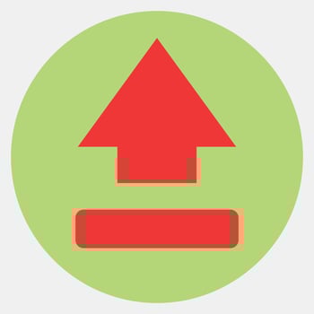 Icon this side up. Packaging symbol elements. Icons in color mate style. Good for prints, posters, logo, product packaging, sign, expedition, etc. vector