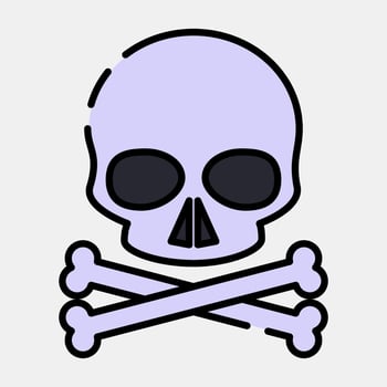 Icon danger. Packaging symbol elements. Icons in filled line style. Good for prints, posters, logo, product packaging, sign, expedition, etc. vector