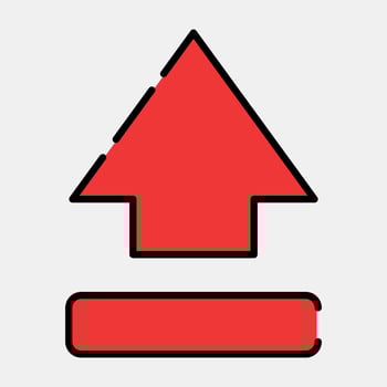 Icon this side up. Packaging symbol elements. Icons in filled line style. Good for prints, posters, logo, product packaging, sign, expedition, etc. vector