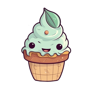 Cartoon Ice cream AI Generative png