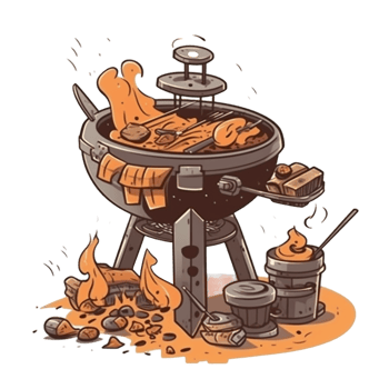bbq cartoon aesthetic png