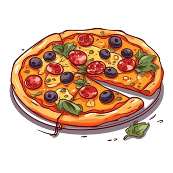 Cartoon Pizza AI Generative png