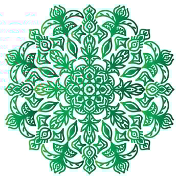Mandala pattern abstract floral ornament vector