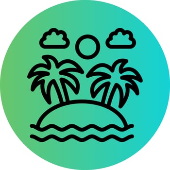 Island Vector Icon Style