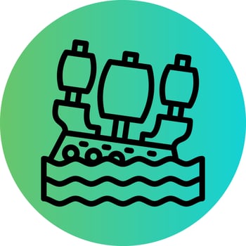 Shipwreck Vector Icon Style