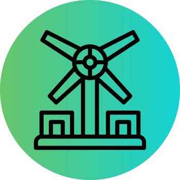 Windmill Vector Icon Style