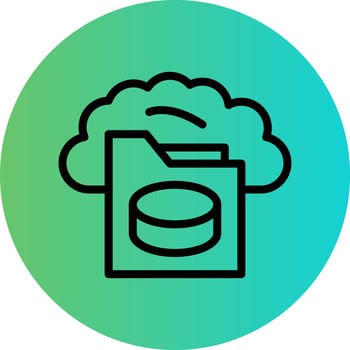 Cloud Storage Vector Icon Style
