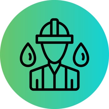Oil Worker Vector Icon Style