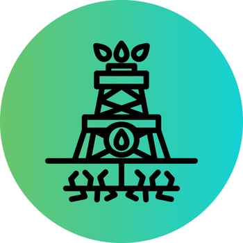 Fracking Vector Icon Style