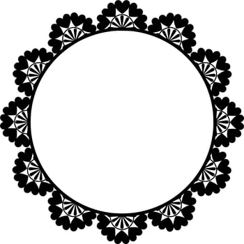 Vector silhouette of frame on white background
