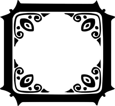 Vector silhouette of Frame on white background
