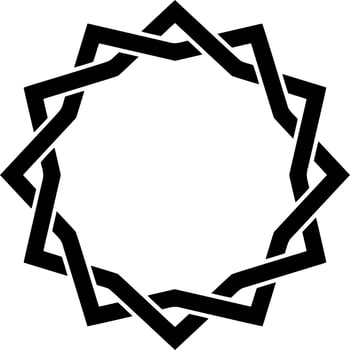Vector silhouette of sun design on white background
