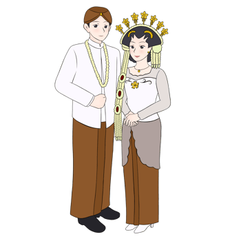 indonesian traditional wedding character png