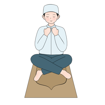 muslim man praying after shalat png