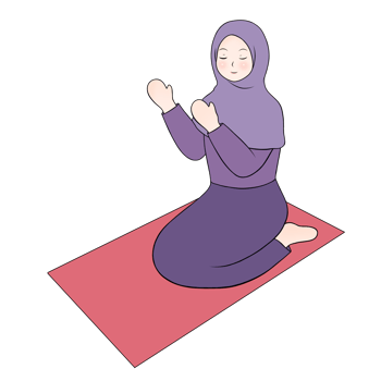 muslim girl praying after shalat png