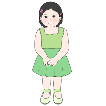 cute little girl standing png