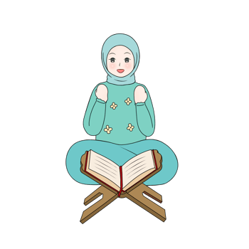 muslim girl reading quran png
