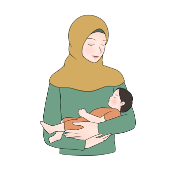 mother holding baby png