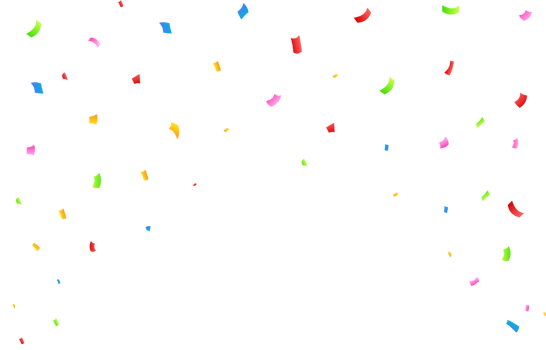 Realistic confetti and tinsel falling background. Simple multicolor confetti PNG. Colorful confetti isolated on a transparent background. Carnival elements. Birthday party celebration. png