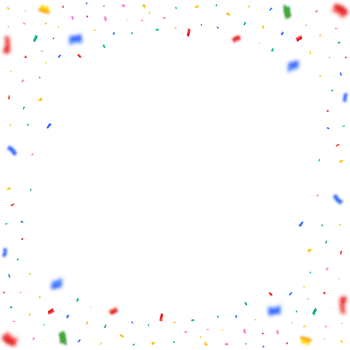Colorful confetti and tinsel falling illustration on a transparent background. Multicolor confetti frame for festival or party elements PNG. Carnival elements and confetti frame PNG. png