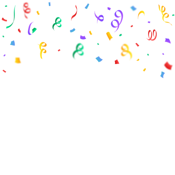 Colorful confetti and ribbon falling PNG. Party confetti and Ribbon falling isolated on a transparent background. Festival elements PNG. Anniversary and birthday celebration element PNG. png