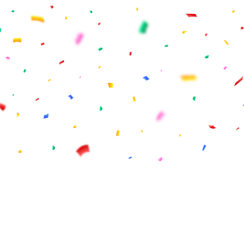 Colorful confetti and tinsel explosion on a transparent background. Multicolor party confetti and foil paper falling background. Festival and birthday celebration frame elements PNG. png