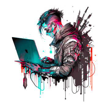 cartoon man hacker free illustration png