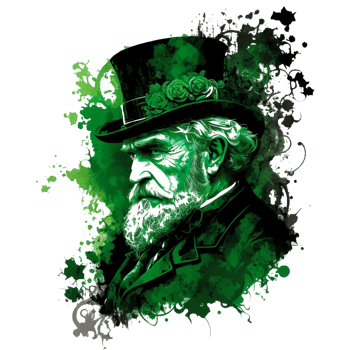 St patrick man bearded man with hat png