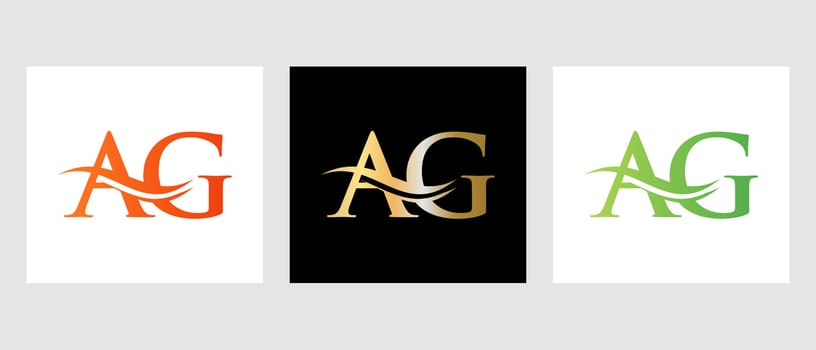Letter AG Logo Design. AG Logotype Template vector