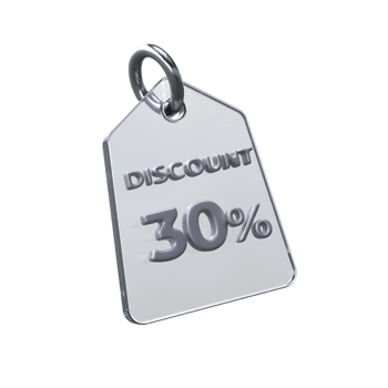 Discount Price Tag 3D Render Transparent Background png