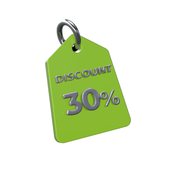 Discount Price Tag 3D Render Transparent Background png