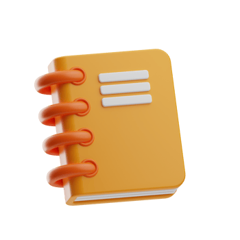 social media notebook 3d illustration png