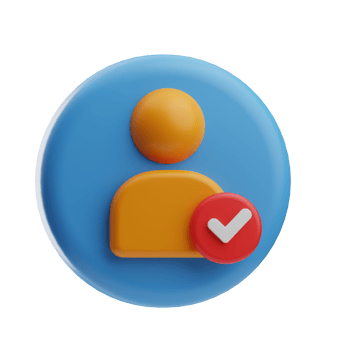 social media user veritification 3d illustration png