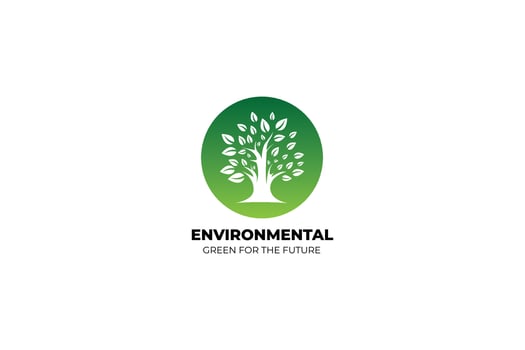 environmental logo template design vector