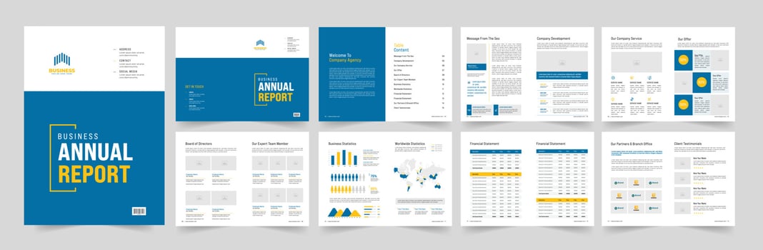 Annual Report Template vector