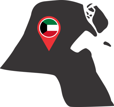 Kuwait pin map location png