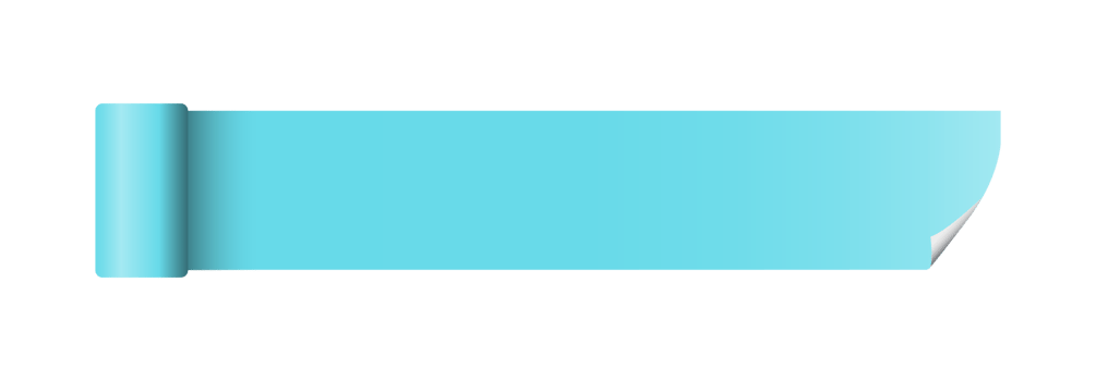 paper notes with curled corners and rolled png