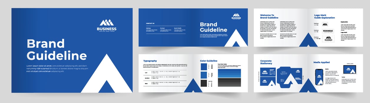 Landscape brand guideline design vector