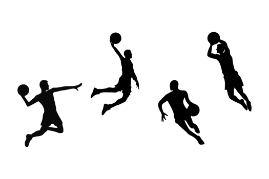 basketball player silhouette png