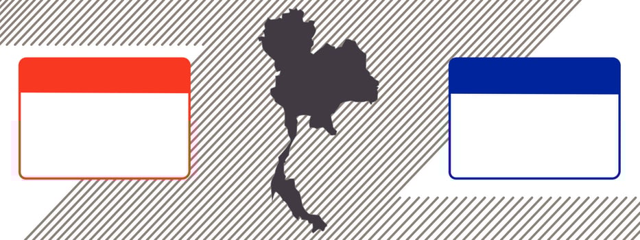 Thailand map infographics vector template with Free space.  Thailand information, vector illustration