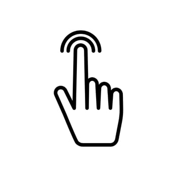 touch icon design vector template