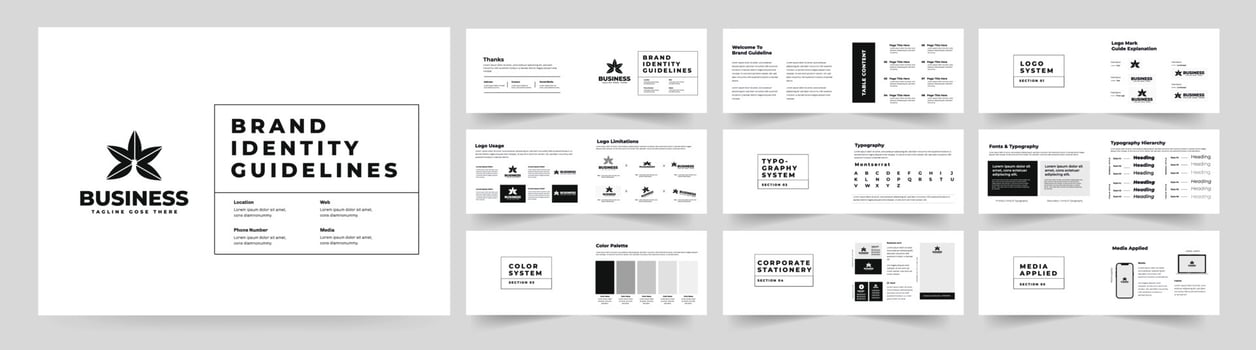 Landscape Brand guideline or landscape brand guidelines design vector