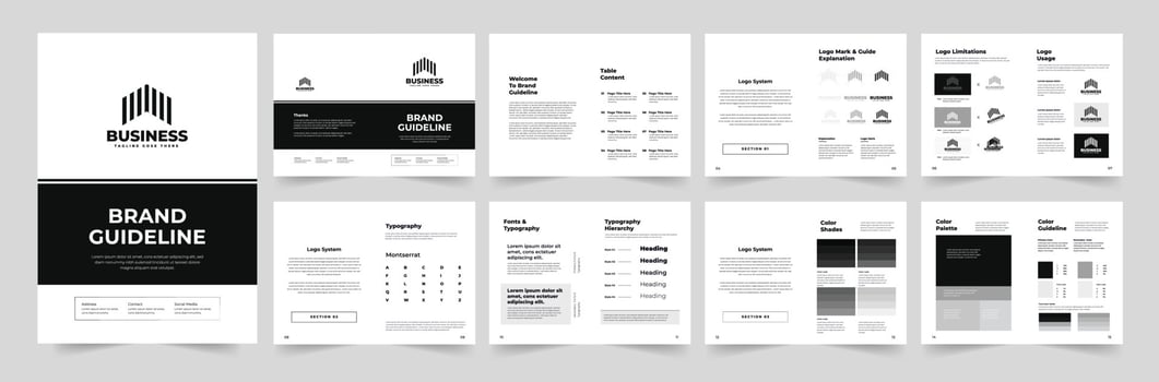 Brand guideline template vector