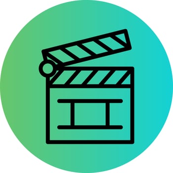 Clapper Board Vector Icon Design