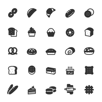 Icon set - bakery and bread png