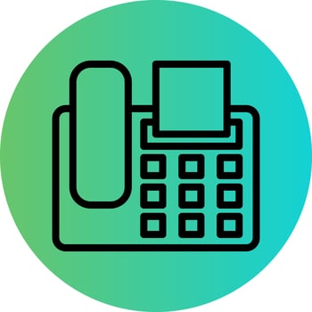 Fax Machine Vector Icon Design