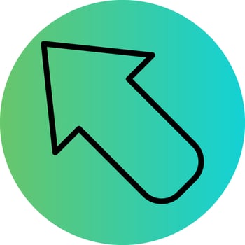 Up Left Vector Icon Design
