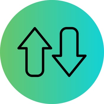 Opposite Arrow Vector Icon Design