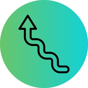 Zigzag Arrow Vector Icon Design
