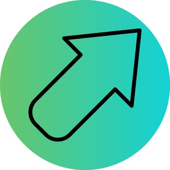 Up Right Vector Icon Design